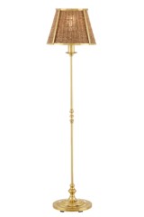 Deauville small natural and gold floor lamp - Floor lamps by Quintiesse