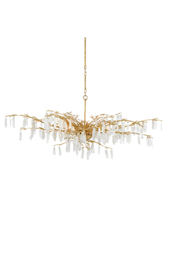 Forest 8-light gold-branch chandelier - Chandeliers by Quintiesse