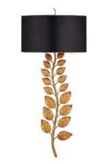 Grande applique murale classique dorée et noire Birdwood - Applique by Quintiesse