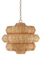 Grande suspension en rotin tressé Antibes - Lustre by Quintiesse