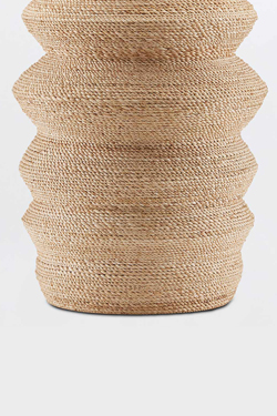 Kavala plant fiber table lamp in an artisanal style