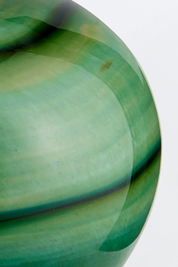 Lamartine green marbled art glass table lamp