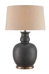 Lampe de table amphore en céramique noir mat Ultimo - Lampe de table by Quintiesse