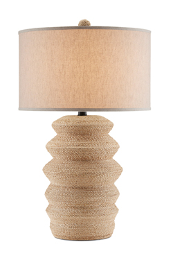 Lampe de table style artisanal en fibre végétale Kavala - Lampe de table by Quintiesse