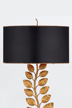 Large classic gold and black wall lamp Birdwood