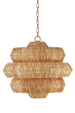 Large woven rattan pendant light Antibes - Chandeliers by Quintiesse