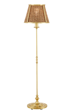 Petit lampadaire naturel et doré Deauville - Lampadaire by Quintiesse