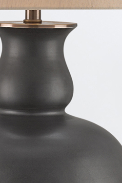 Ultimo matte black ceramic amphora table lamp