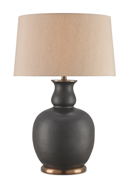 Ultimo matte black ceramic amphora table lamp - Table lamps by Quintiesse