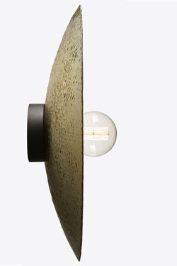 Applique coupole dorée 70cm Nebbia
