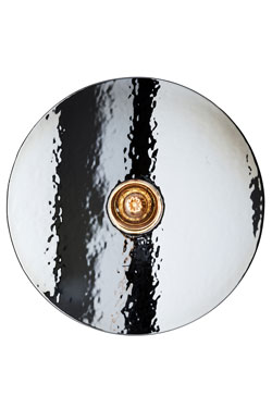 Applique disque argenté miroir Zénith Mirage  50cm