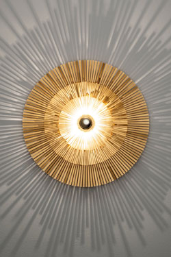 Applique ronde en laiton massif ultrafin Lafayette 40cm