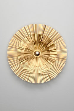 Applique ronde en laiton massif ultrafin Lafayette 40cm