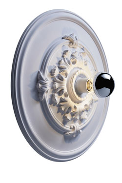 Classic 19th century ceiling light in white plaster Rivoli