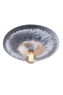 Solférino classic floral moulded plaster ceiling light - Ceiling lights by RADAR