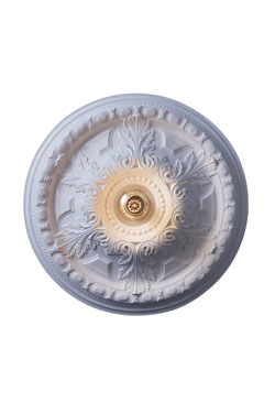 Grande applique en plâtre blanc et motifs floraux 19ème Solférino