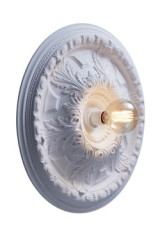 Grande applique en plâtre blanc et motifs floraux 19ème Solférino - Applique by RADAR
