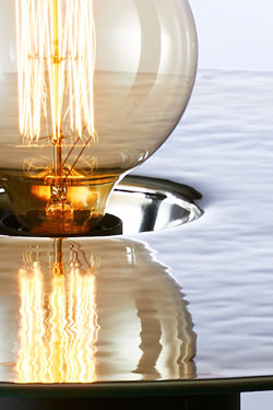 Large contemporary suspension in hammered glass Zénith Mirage