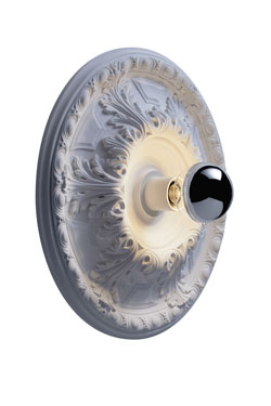Plafonnier en plâtre moulé floral classique Solférino