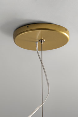 Suspension coupole de plâtre gravée Pulse 60cm 