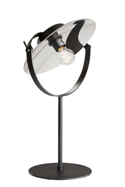 Table lamp in silvered mirrored glass dome Cyclops