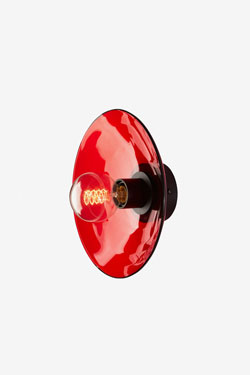 25cm wall lamp in red fluorescent glass Zenith Acid - Wall lights by RADAR