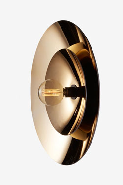 Double dome wall light in gilded glass Zénith - Wall lights by RADAR