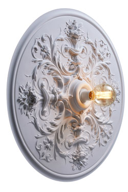 Large wall light in moulded plaster with floral decor Rivoli - Wall lights by RADAR