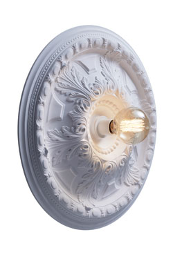 Large white plaster wall light with floral motifs 19th century Solférino - Wall lights by RADAR