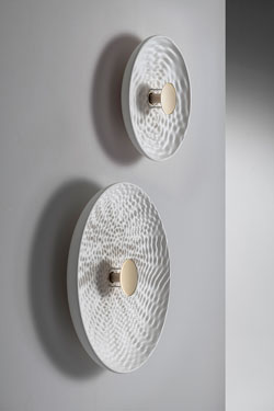Pulse 60cm plaster dome wall light