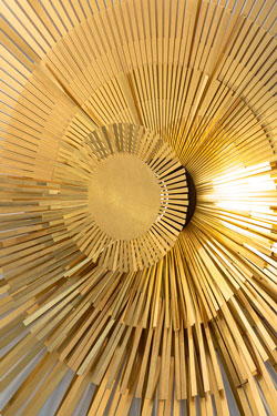 Round wall light in ultra-fine solid brass Lafayette 40cm