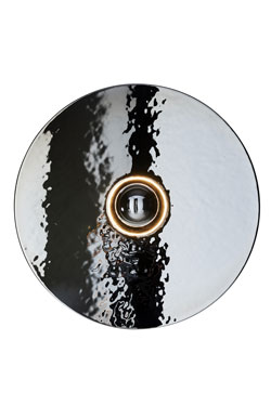 Silver disc wall light Zenith Mirage 50cm 