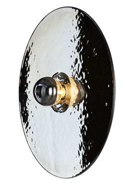 Silver disc wall light Zenith Mirage 50cm  - Wall lights by RADAR