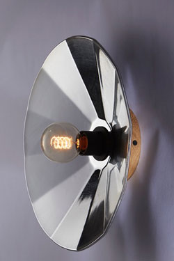 Zenith Fractale silver dome wall lamp 40cm