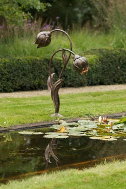 Double Flower Lampe en fer forgé - Lampe d'extérieur by Robers