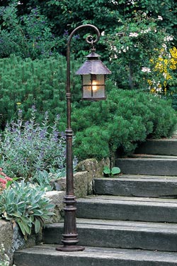  Grand lampadaire d'extérieur en fer forgé patiné - Lampadaire d'extérieur by Robers