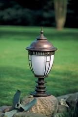 Lampe piédestal ovale en fer forgé - Lampe d'extérieur by Robers