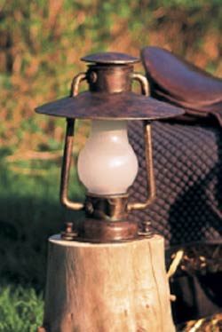 Lampe tempête à fixer métal patiné verre dépoli - Lampe d'extérieur by Robers
