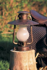 Lampe tempête à fixer métal patiné verre dépoli - Lampe d'extérieur by Robers
