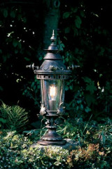 Lanterne courte art nouveau en fer forgé - Lampe d'extérieur by Robers