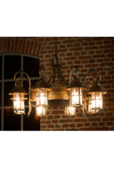 Lustre 8 lumières en fer forgé  - Suspension d'extérieur by Robers