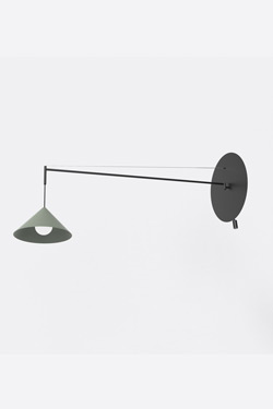 Applique déportée 120cm orientable noire et verte Roma