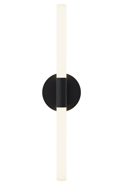 Applique tube noir contemporaine à éclairage LED intégré Roos