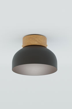 Black dome ceiling light Reiko - Ceiling lights by Robin