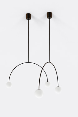 Grande suspension noire design Riga 80cm