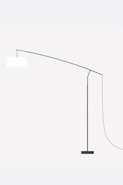 Lampadaire contemporain pied fin en métal noir mat Raisa - Lampadaire by Robin