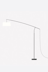 Lampadaire contemporain pied fin en métal noir mat Raisa - Lampadaire by Robin