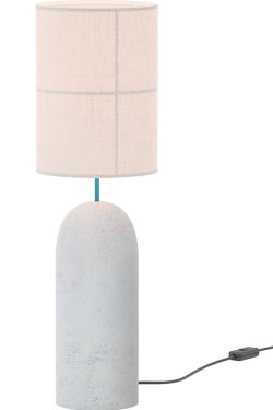 Lampe de table contemporaine en béton gris clair Rania