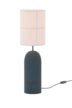 Lampe de table en béton gris foncé Rania