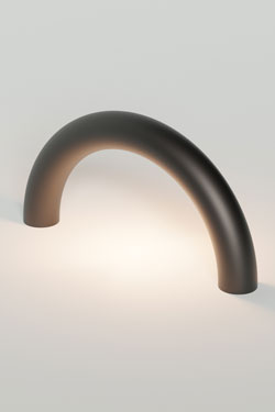 Lampe sans fil en métal noir et éclairage LED Rainbow